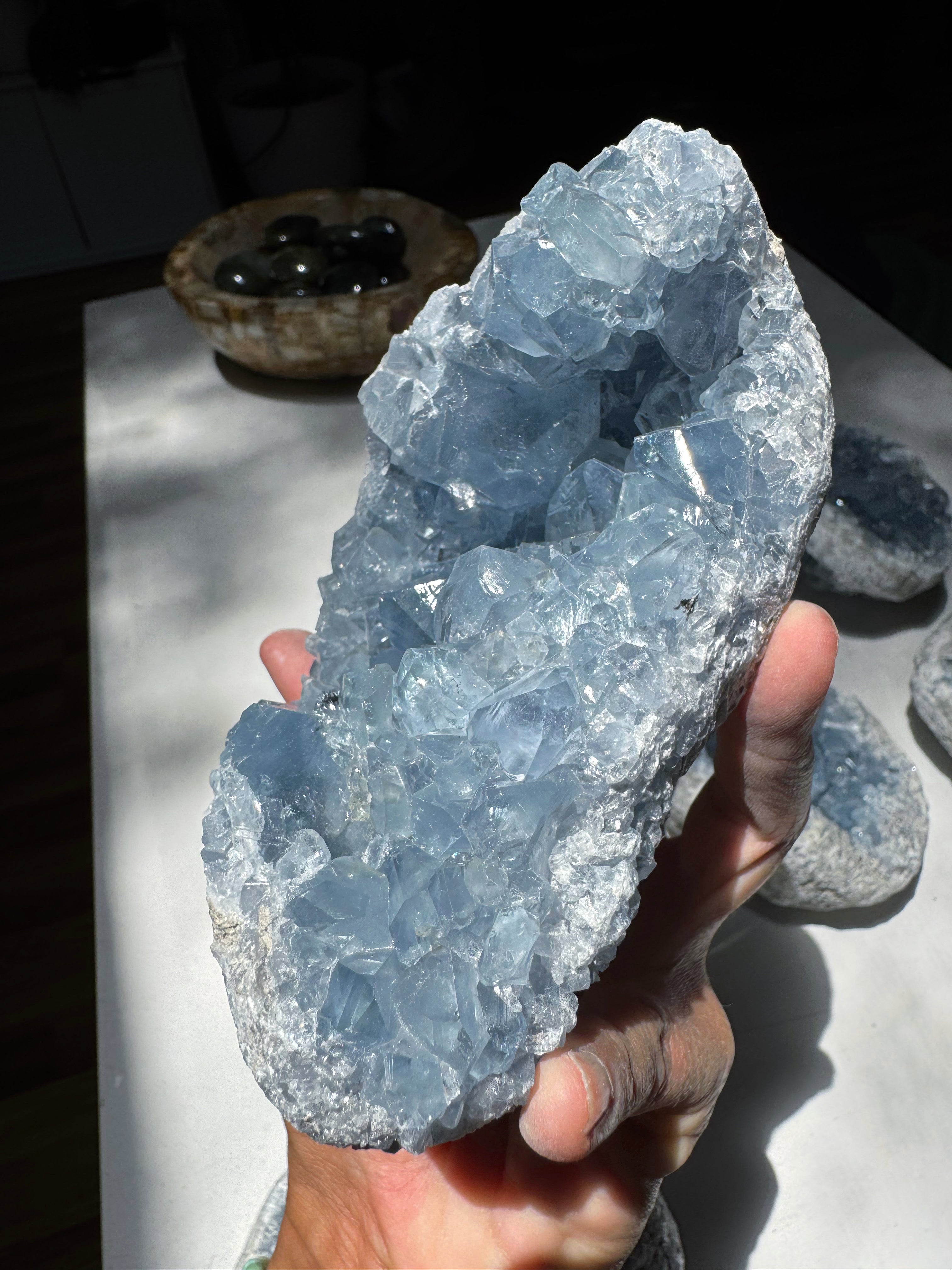 Celestite Cluster Baltic Mermaid