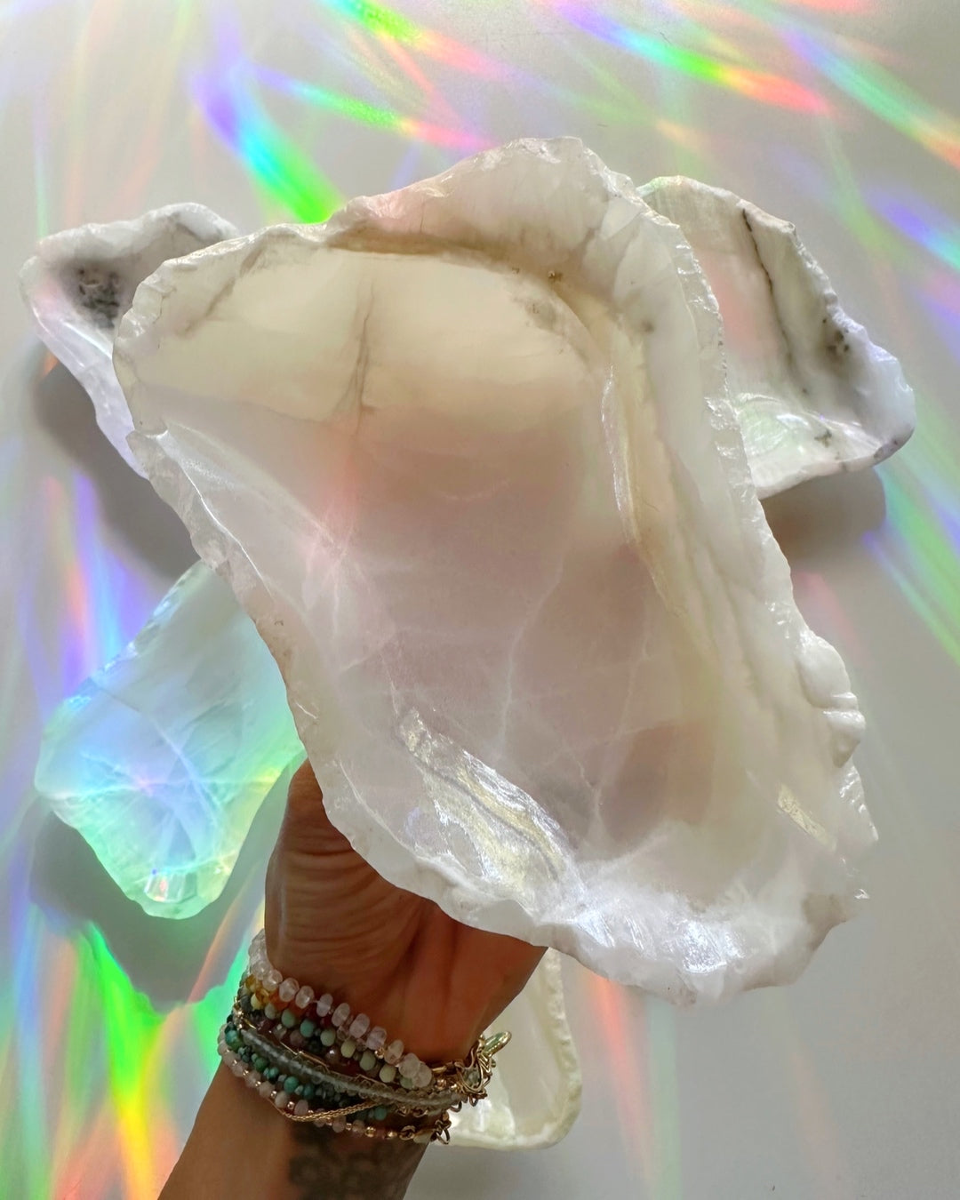 White Calcite Dish A - Baltic Mermaid