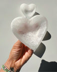 Small Selenite Heart Dish