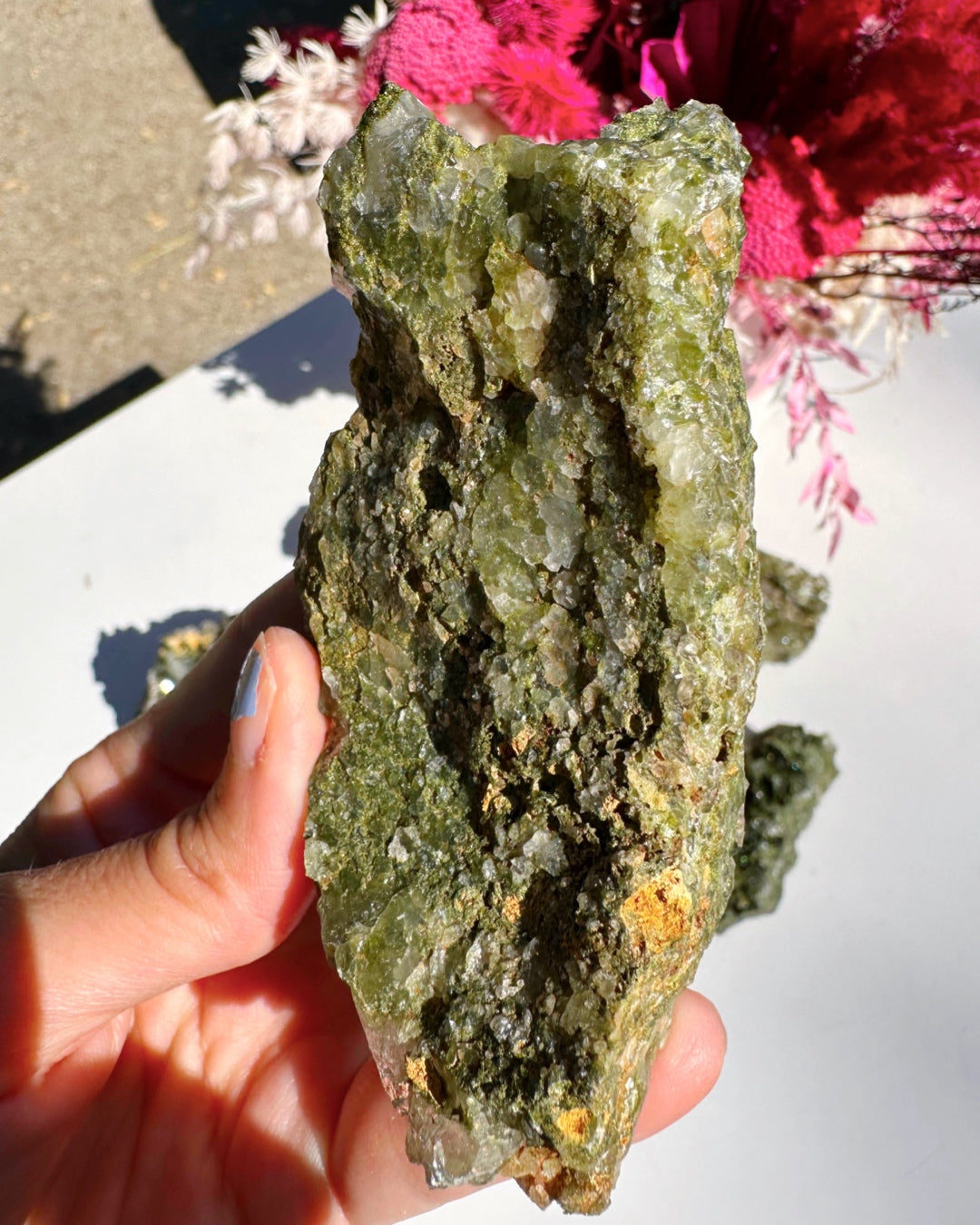 Epidote Quartz Cluster