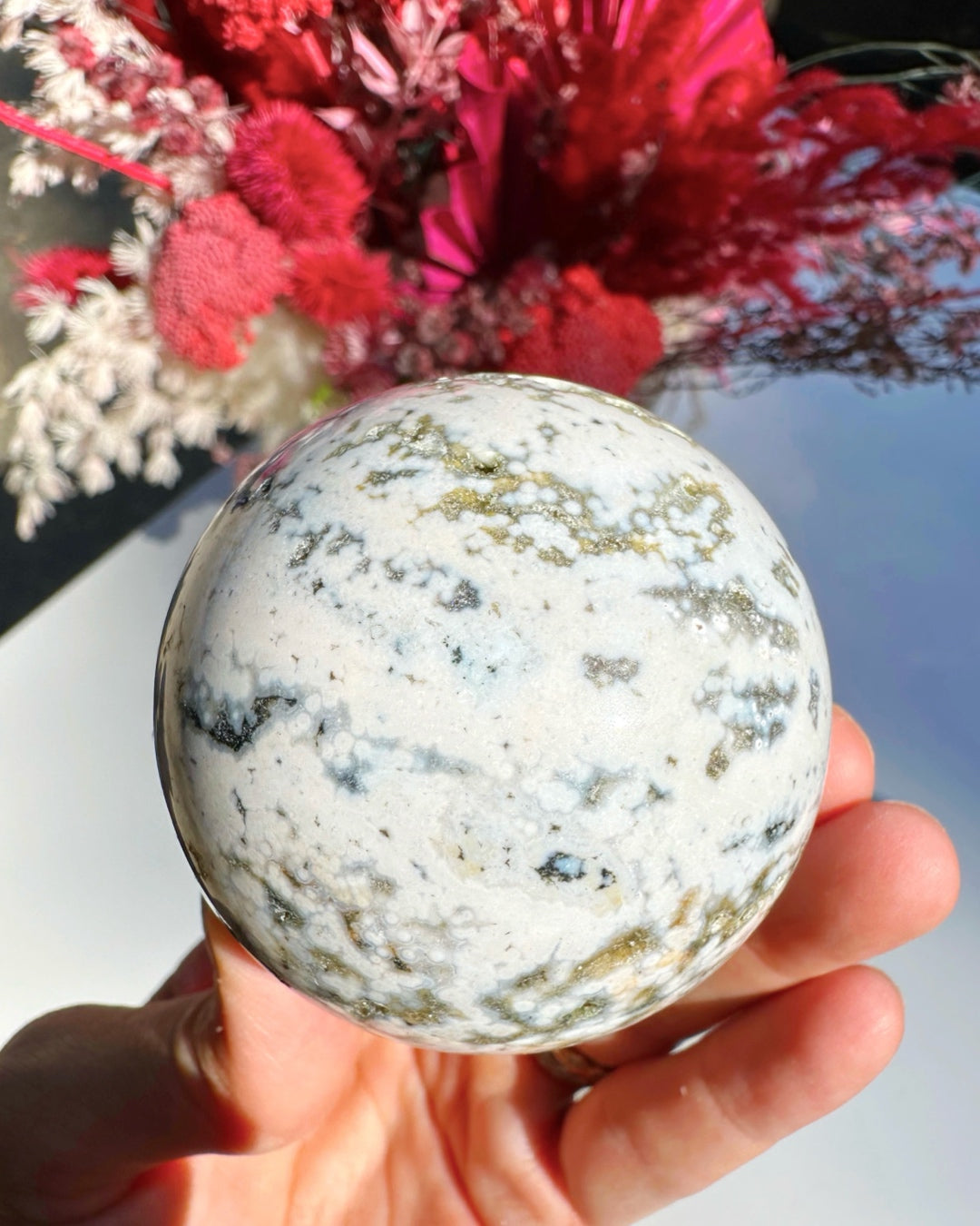 Ocean Jasper Sphere - Baltic Mermaid