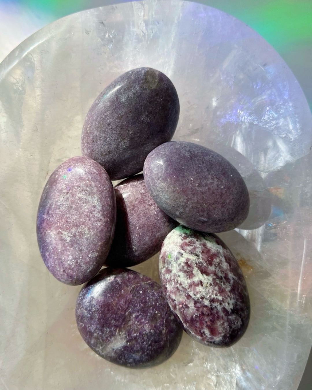 Lepidolite Palm Stones