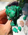 Hand Carved Malachite Lion