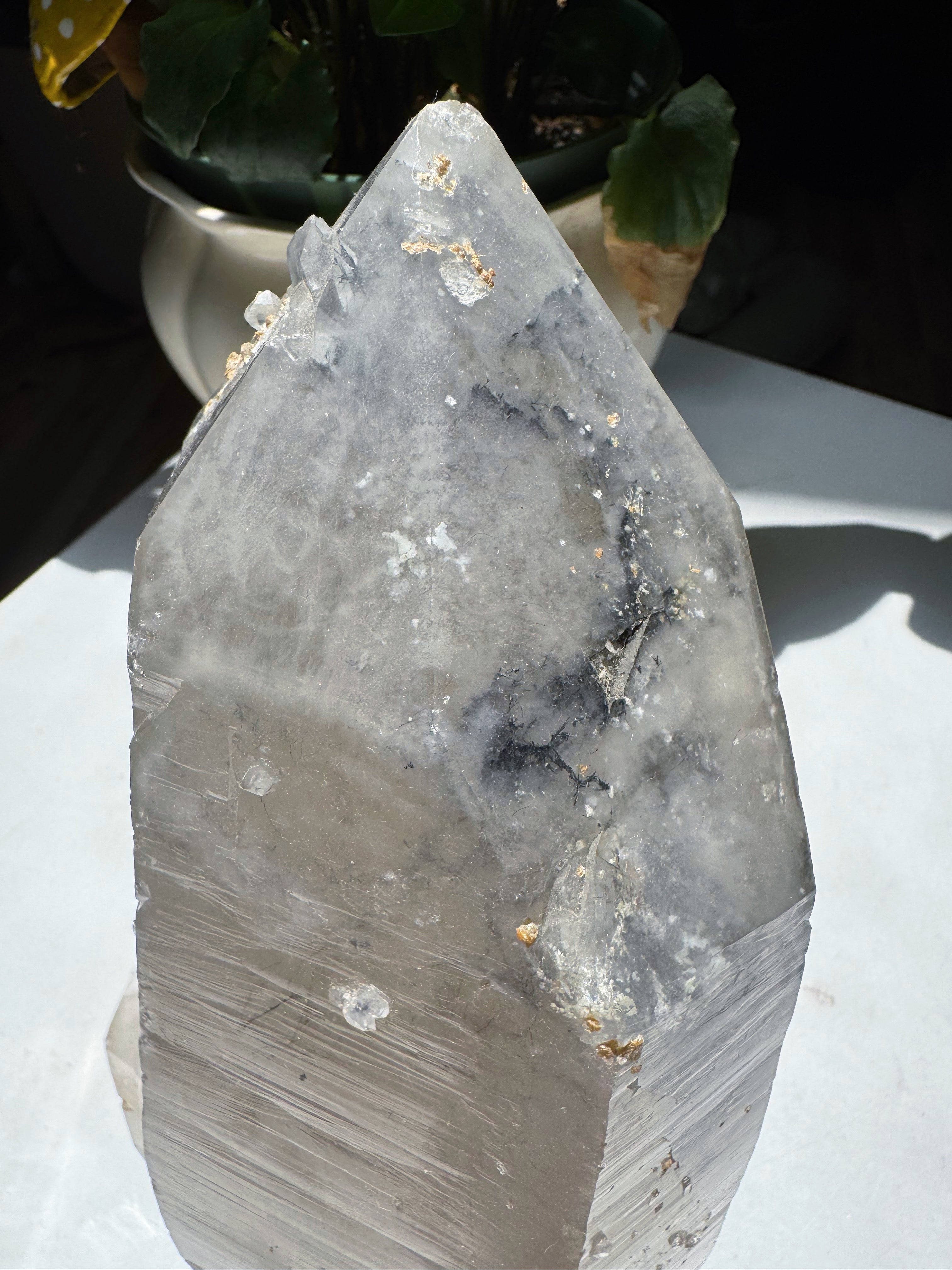 Large Double Terminated Quartz Point w/ Inclusions from Brazil Baltic Mermaid