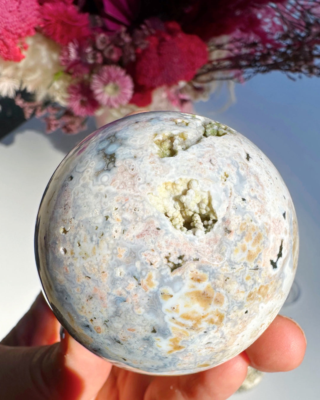 Ocean Jasper Sphere - Baltic Mermaid
