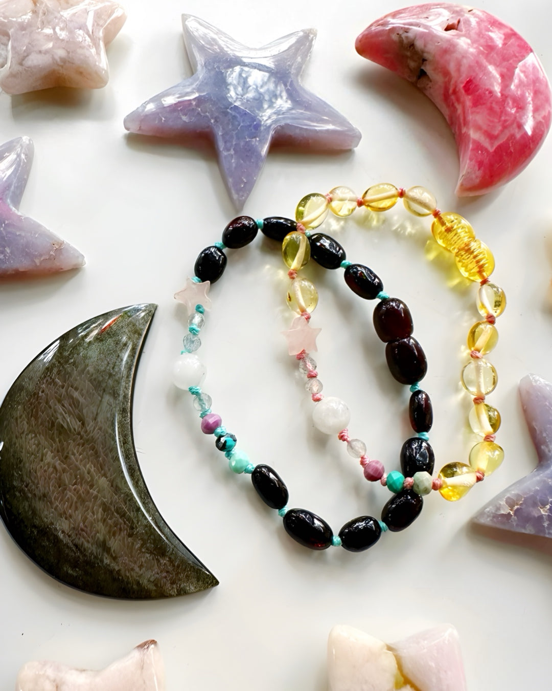 “Wish” Baltic Amber & Gemstone Bracelet - Baltic Mermaid