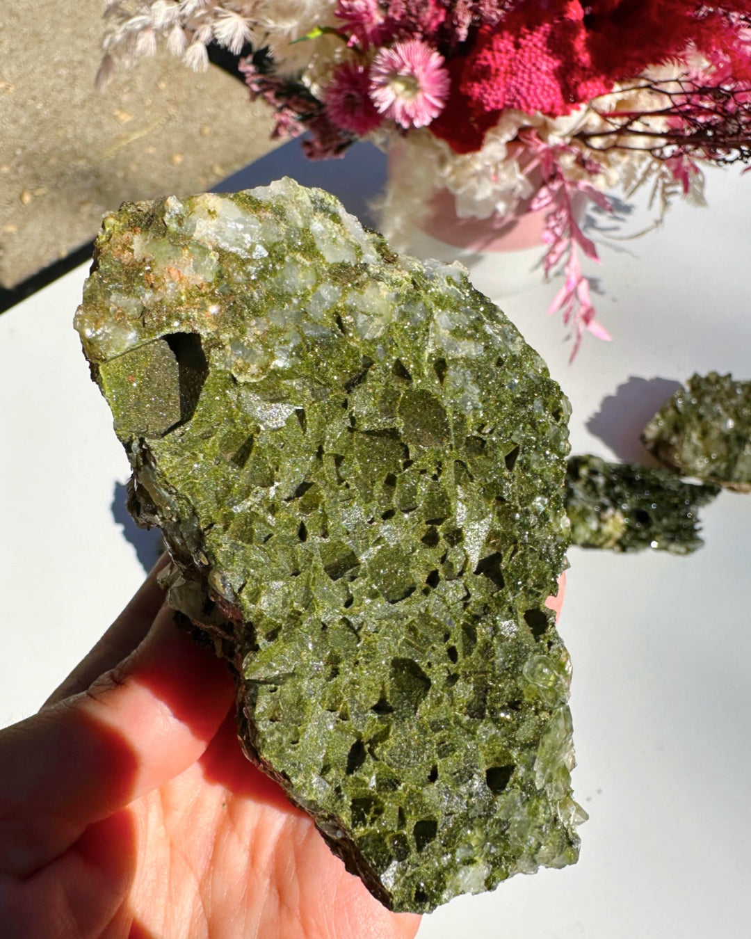 Epidote Quartz Cluster