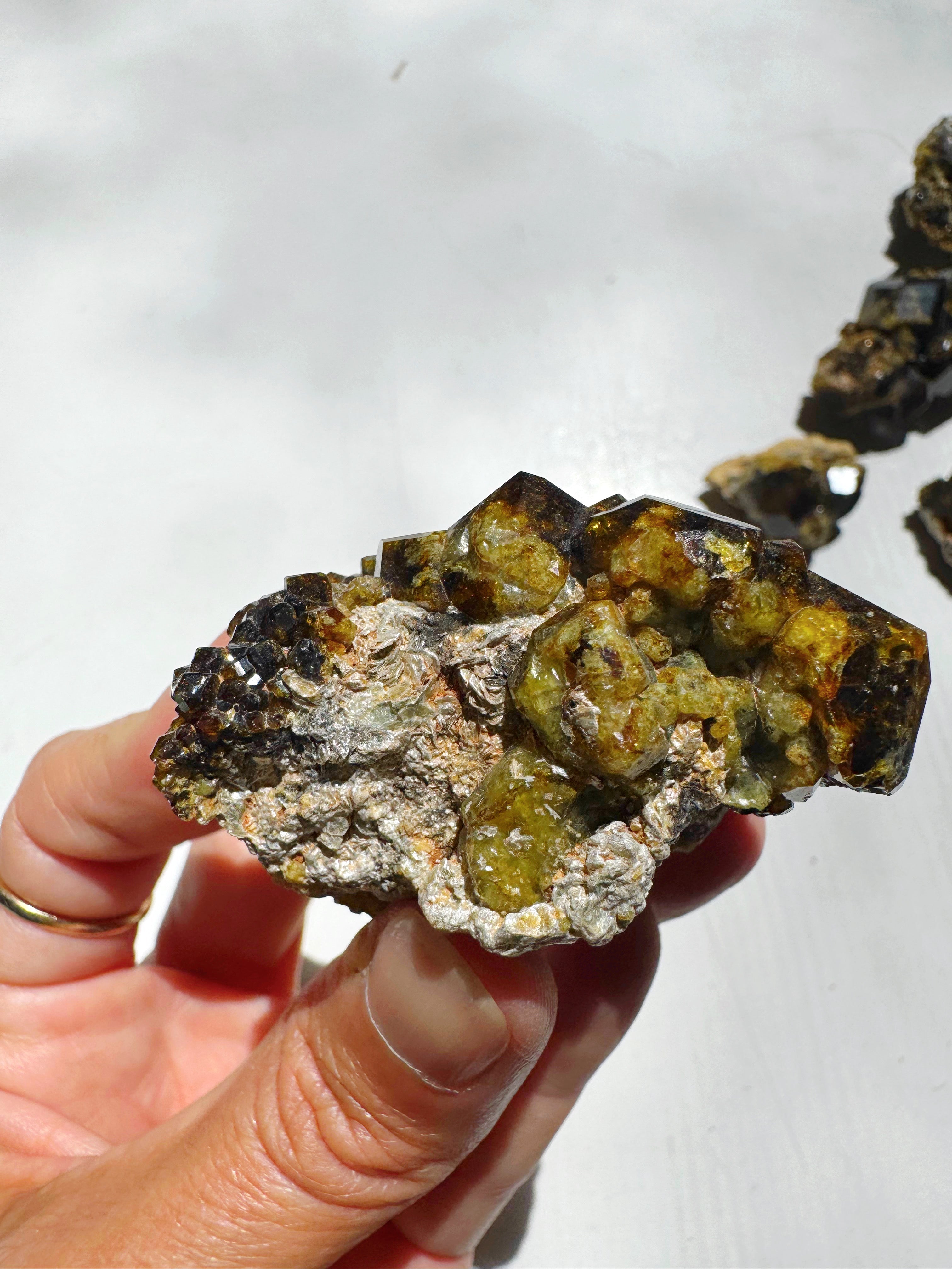 Rare Mali Green Grossular Andradite Garnet w/ Clinochlore AAA Quality Baltic Mermaid