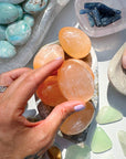 Peach Selenite Egg