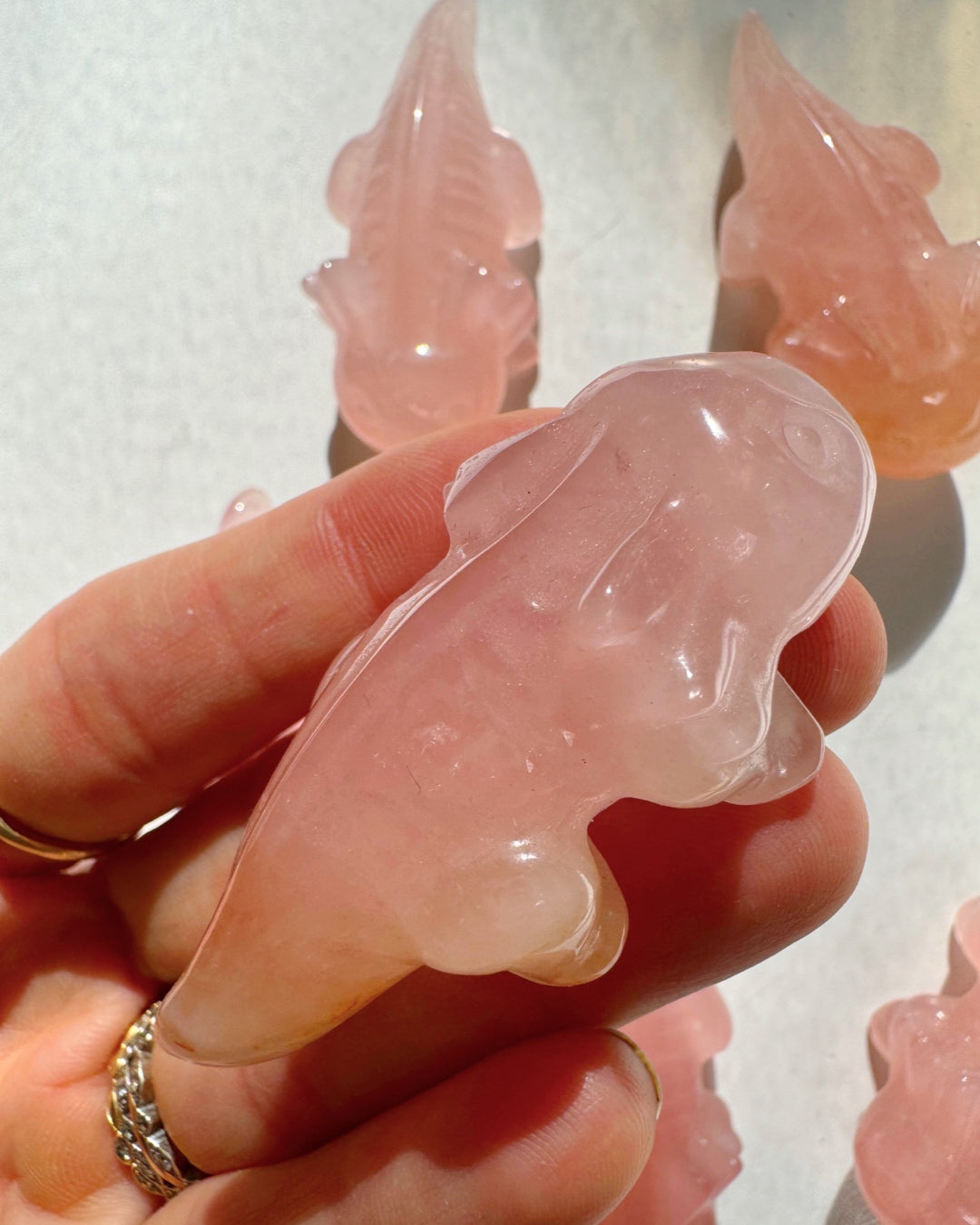 Rose Quartz Axolotl’s - Baltic Mermaid