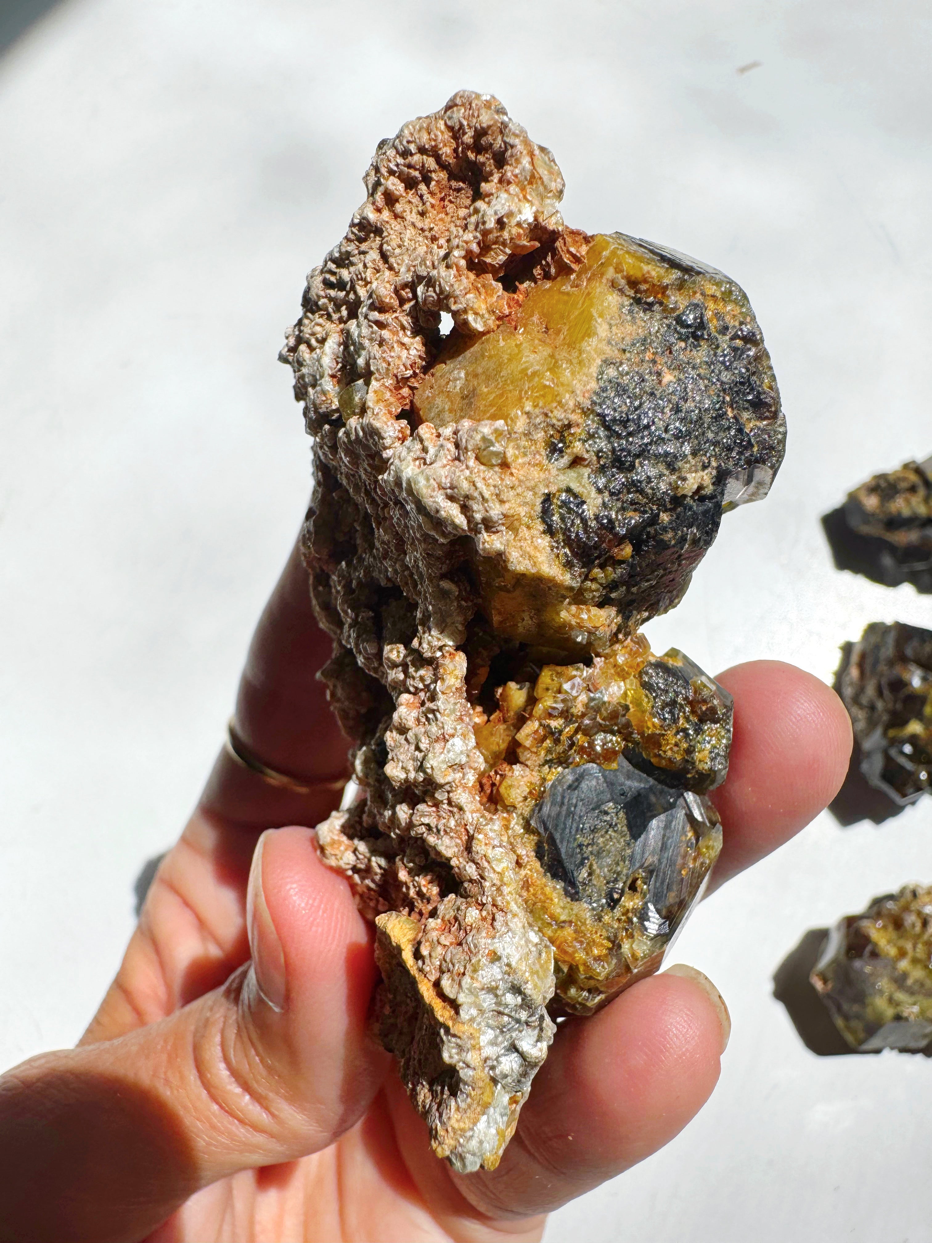 Rare Mali Green Grossular Andradite Garnet w/ Clinochlore AAA Quality Baltic Mermaid