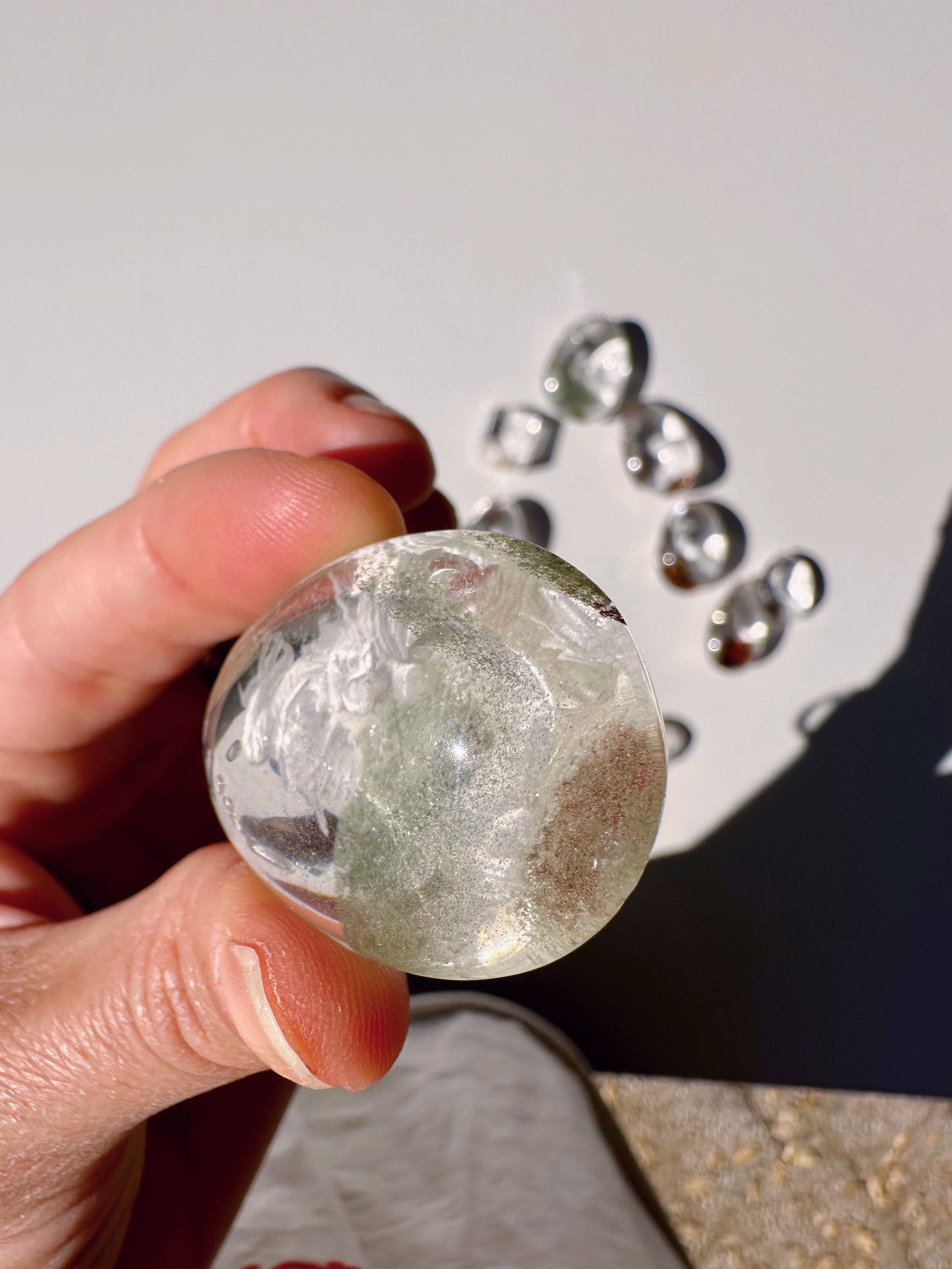 Intaglio Carved Dragon Chlorite Quartz/Garden Quartz Cabochon Baltic Mermaid