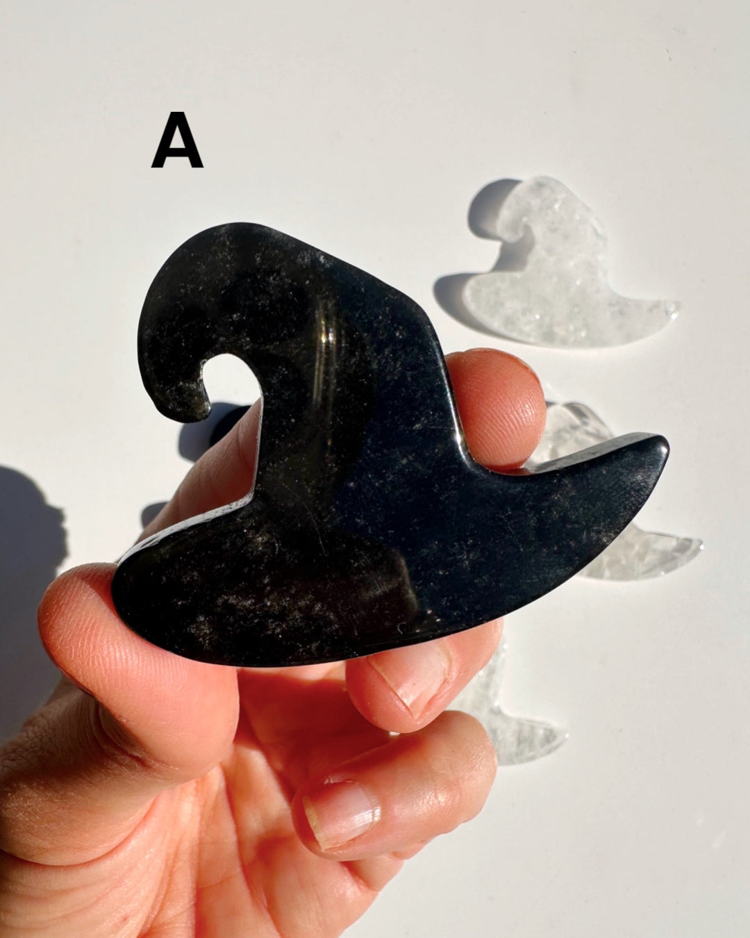 Clear Quartz & Black Obsidian Witch Hats - Baltic Mermaid
