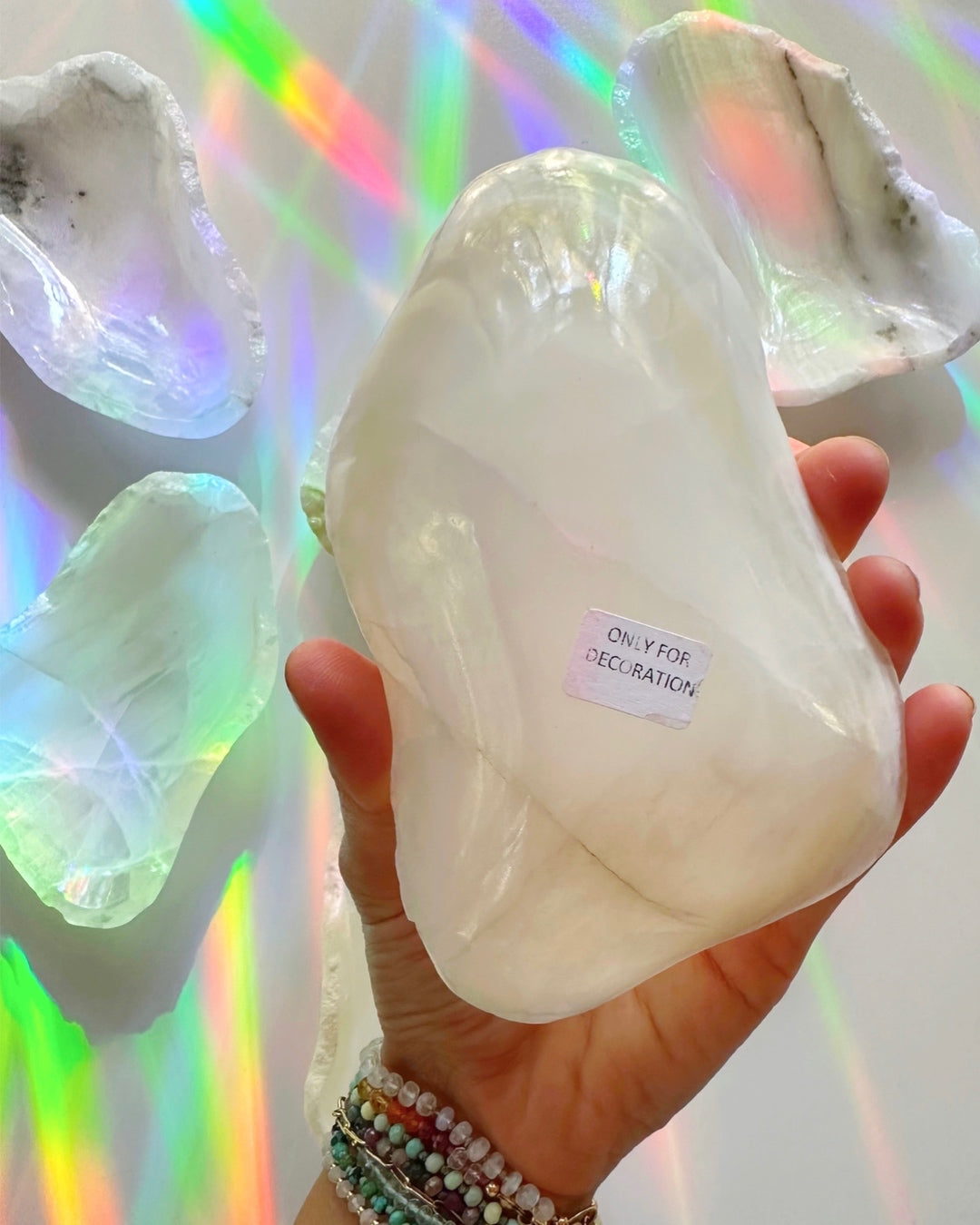 White Calcite Dish A - Baltic Mermaid