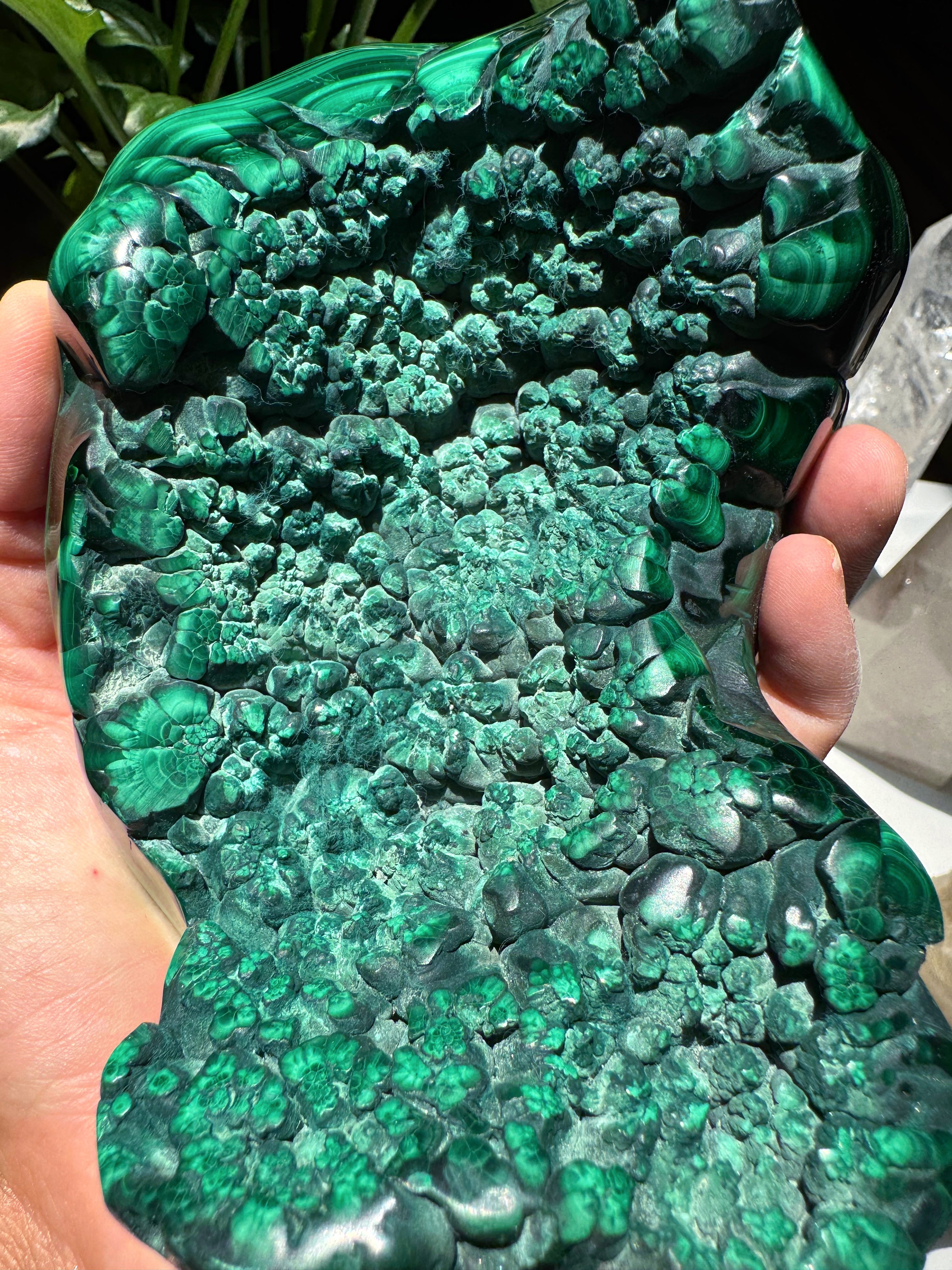 Large Polished Malachite Baltic Mermaid