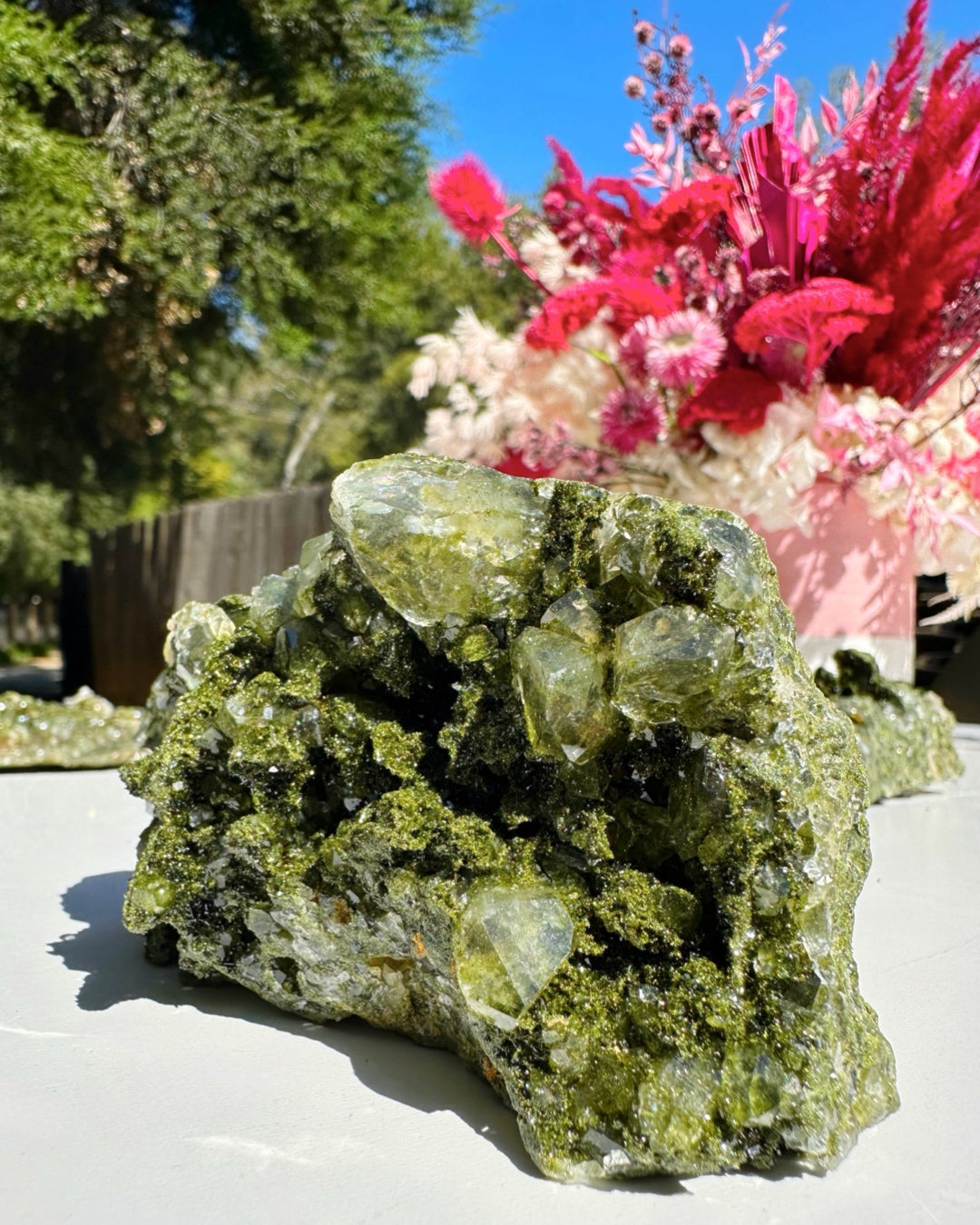 Epidote Quartz Cluster