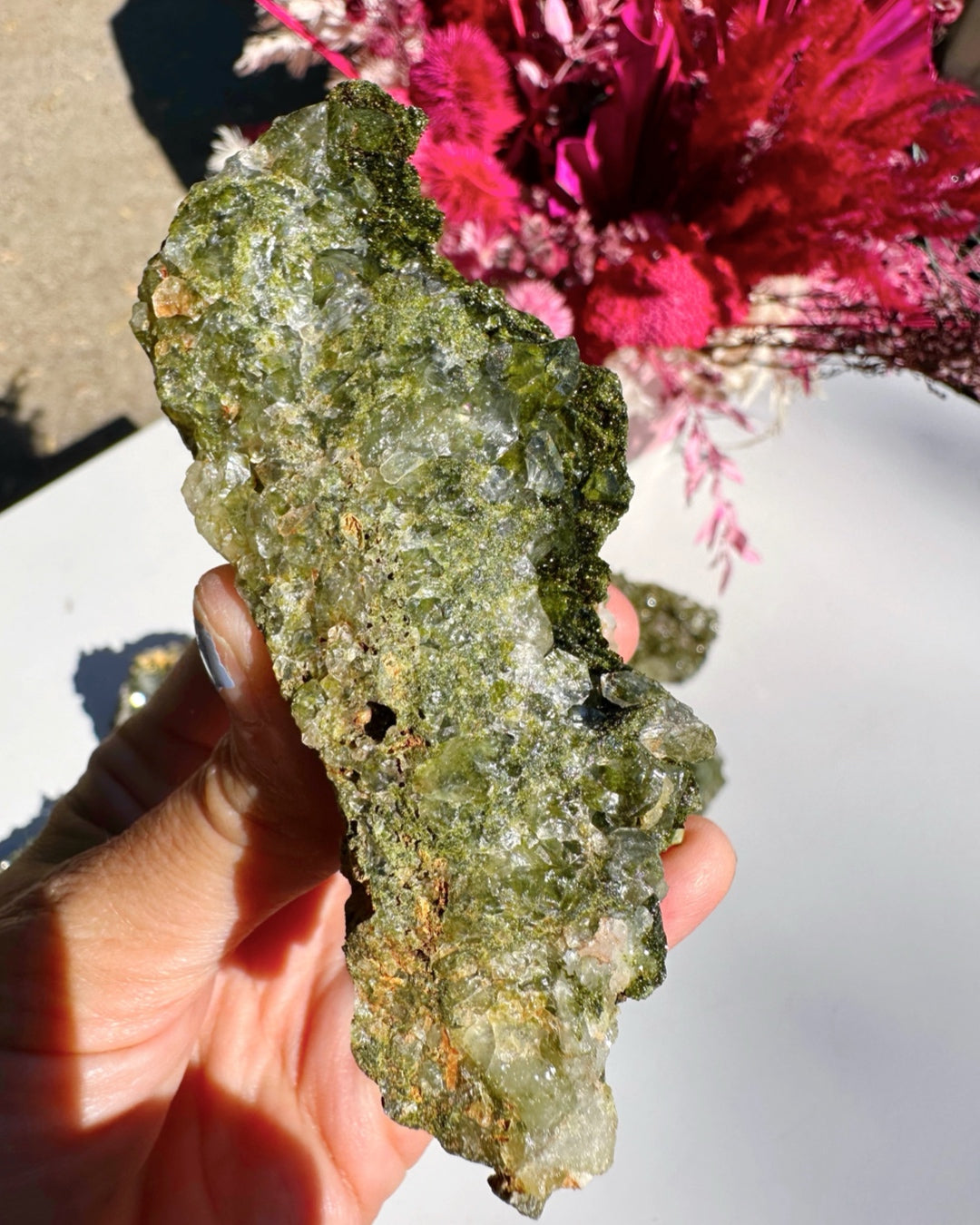 Epidote Quartz Cluster