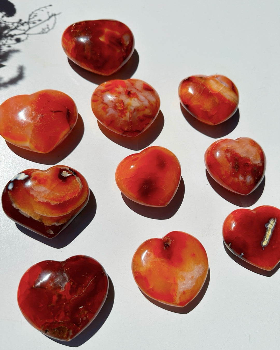 Carnelian Agate Hearts - Baltic Mermaid