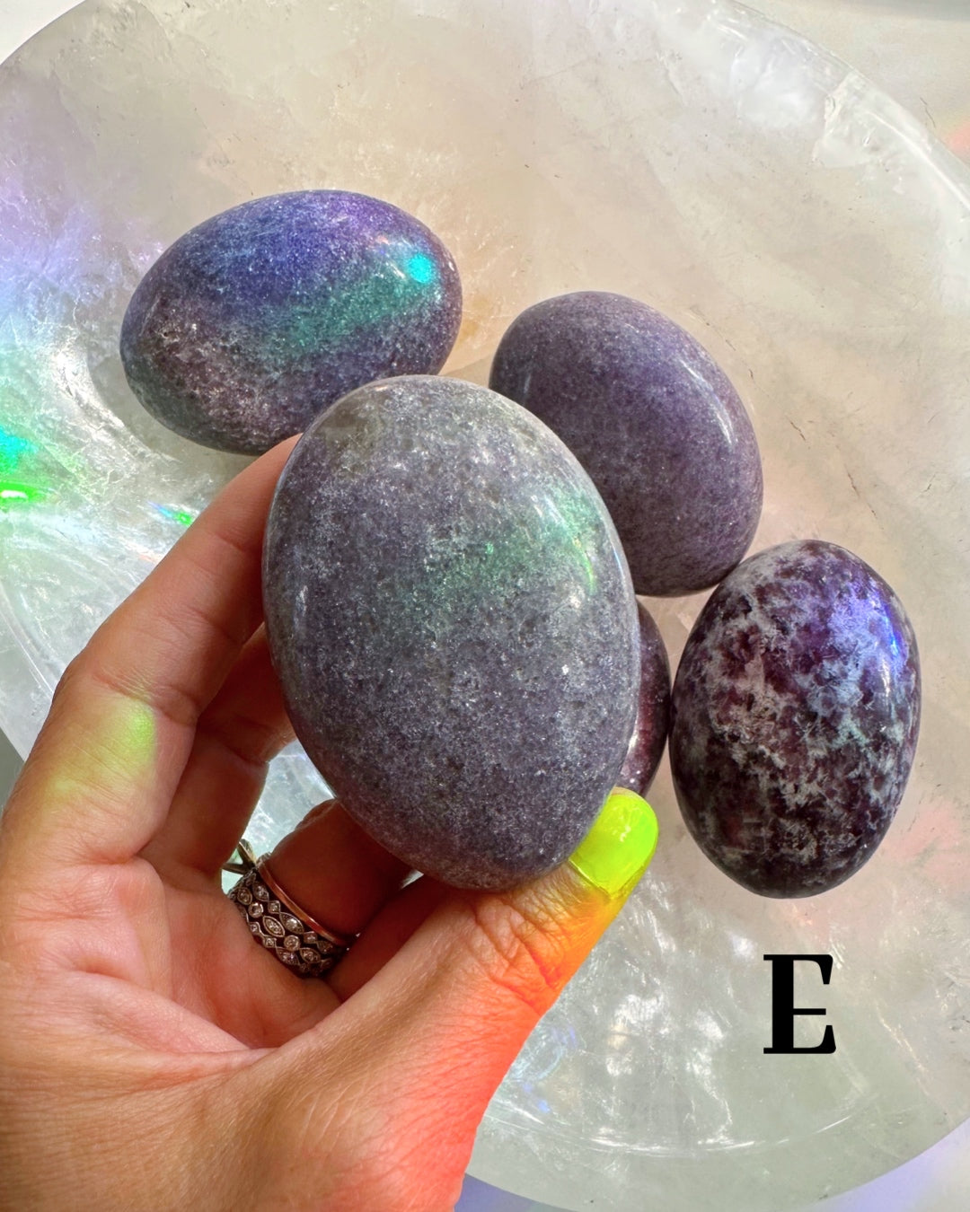 Lepidolite Palm Stones - Baltic Mermaid