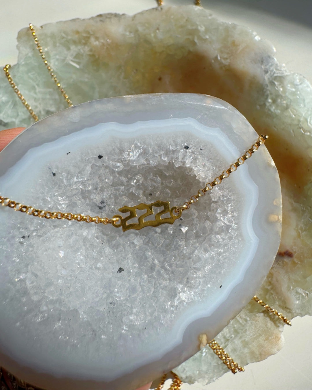 Angel/Lucky Number Gold Filled Choker - Baltic Mermaid