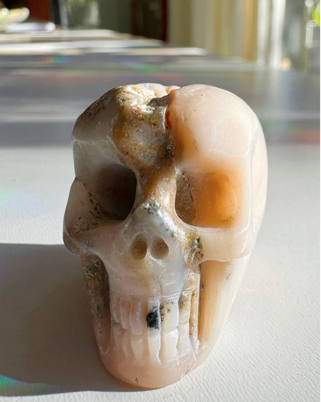 Pink Opal Skull