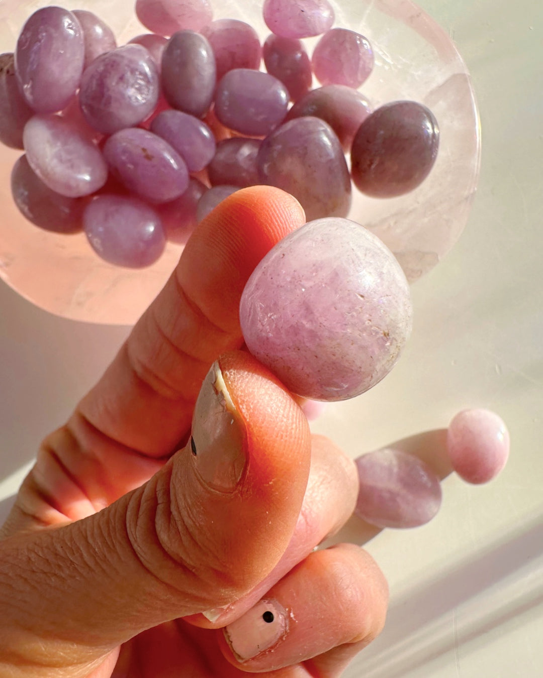 Kunzite Tumbled Stones - Baltic Mermaid