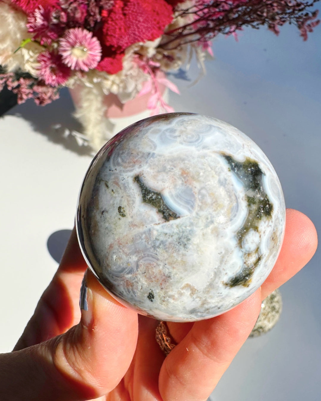 Ocean Jasper Sphere - Baltic Mermaid