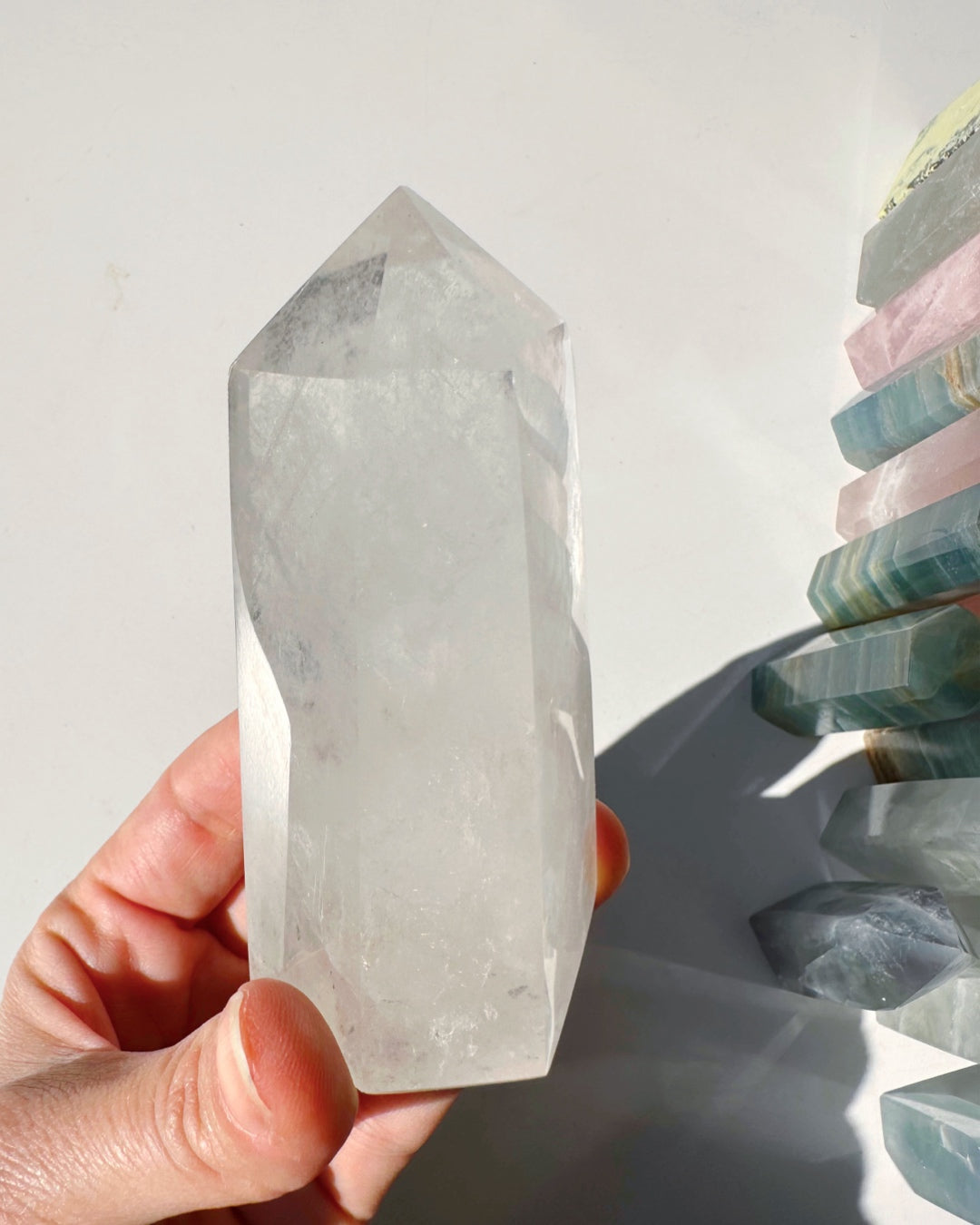 Clear Quartz Tower w/ Chlorite Inclusions - Baltic Mermaid