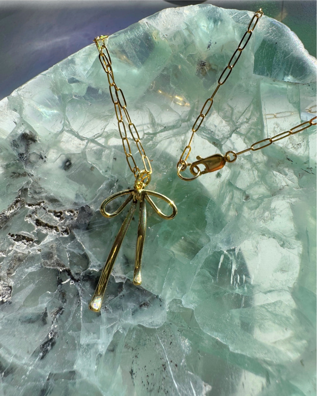 Dainty Bow Gold Filled Necklace - Baltic Mermaid