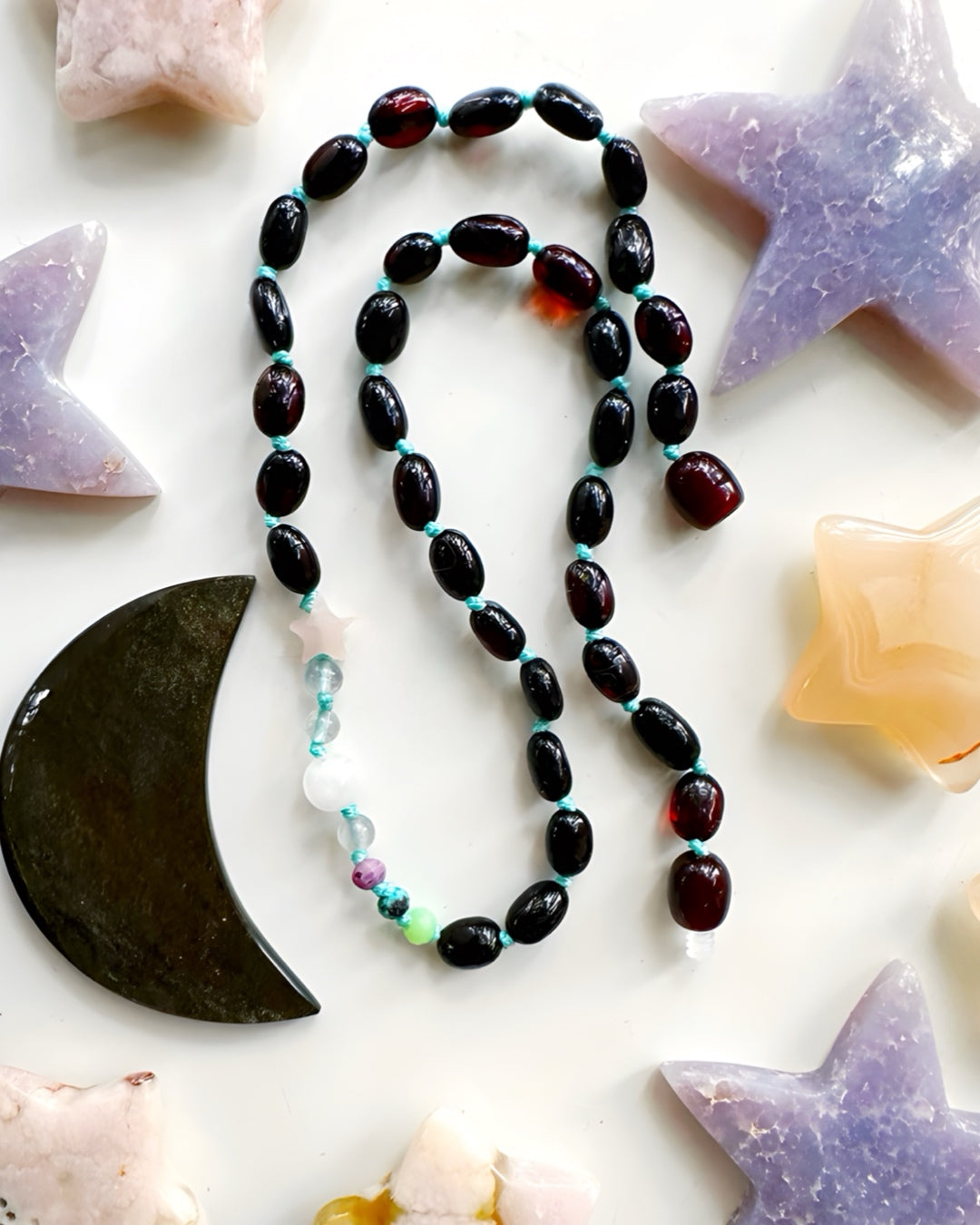 “Wish” Baltic Amber & Gemstone Necklace - Baltic Mermaid