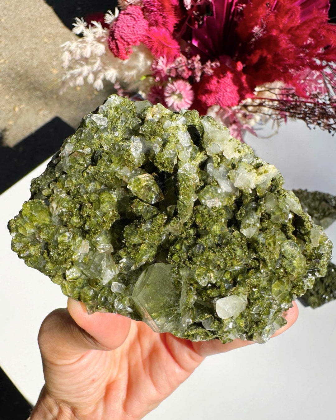 Epidote Quartz Cluster