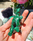 Hand Carved Malachite Elephant