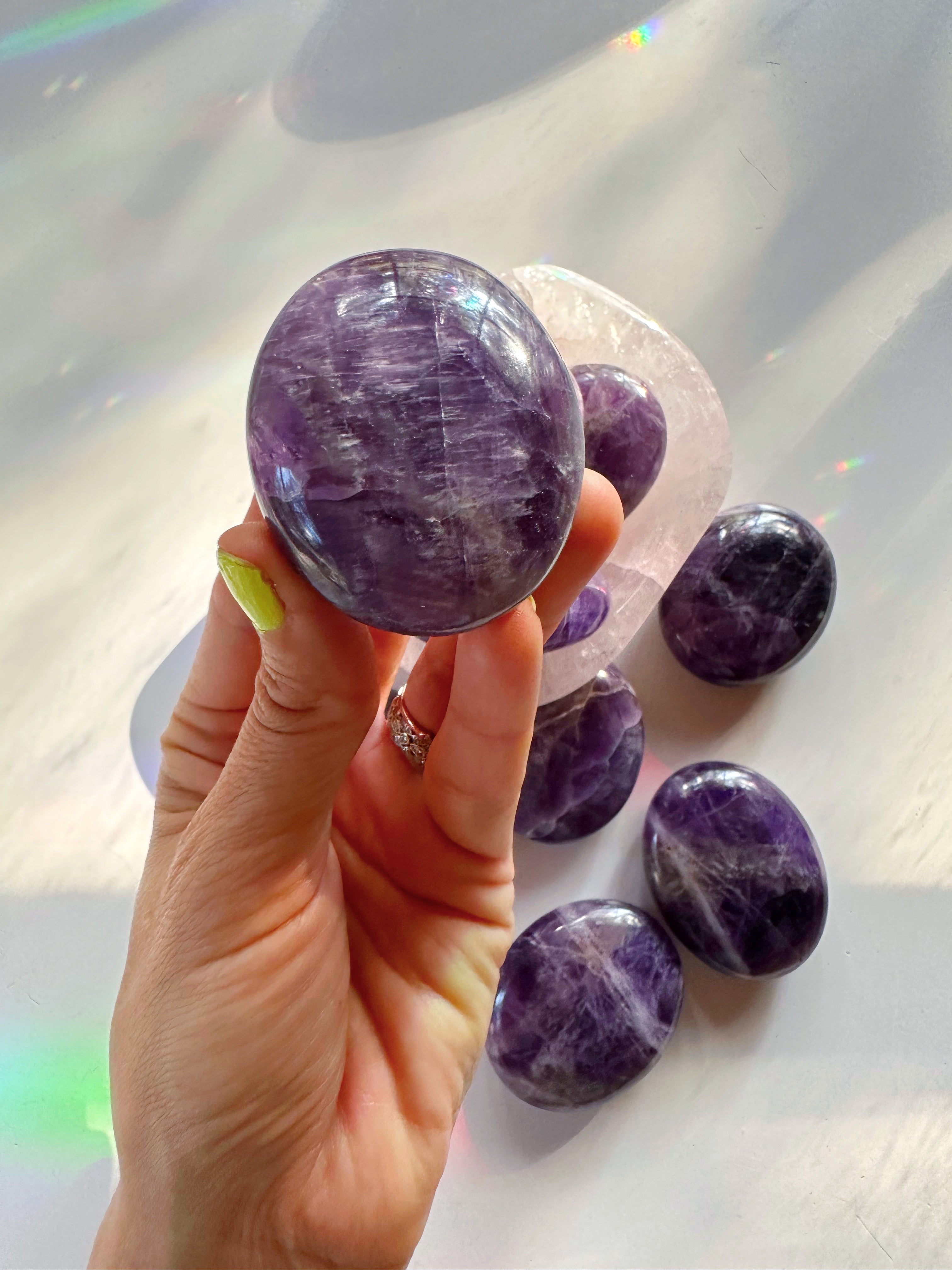 Amethyst Palm Stones from India - Baltic Mermaid