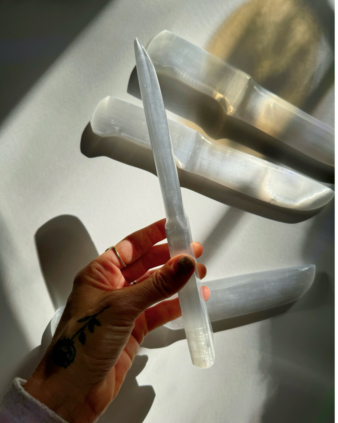 Selenite Knife - Large - Baltic Mermaid