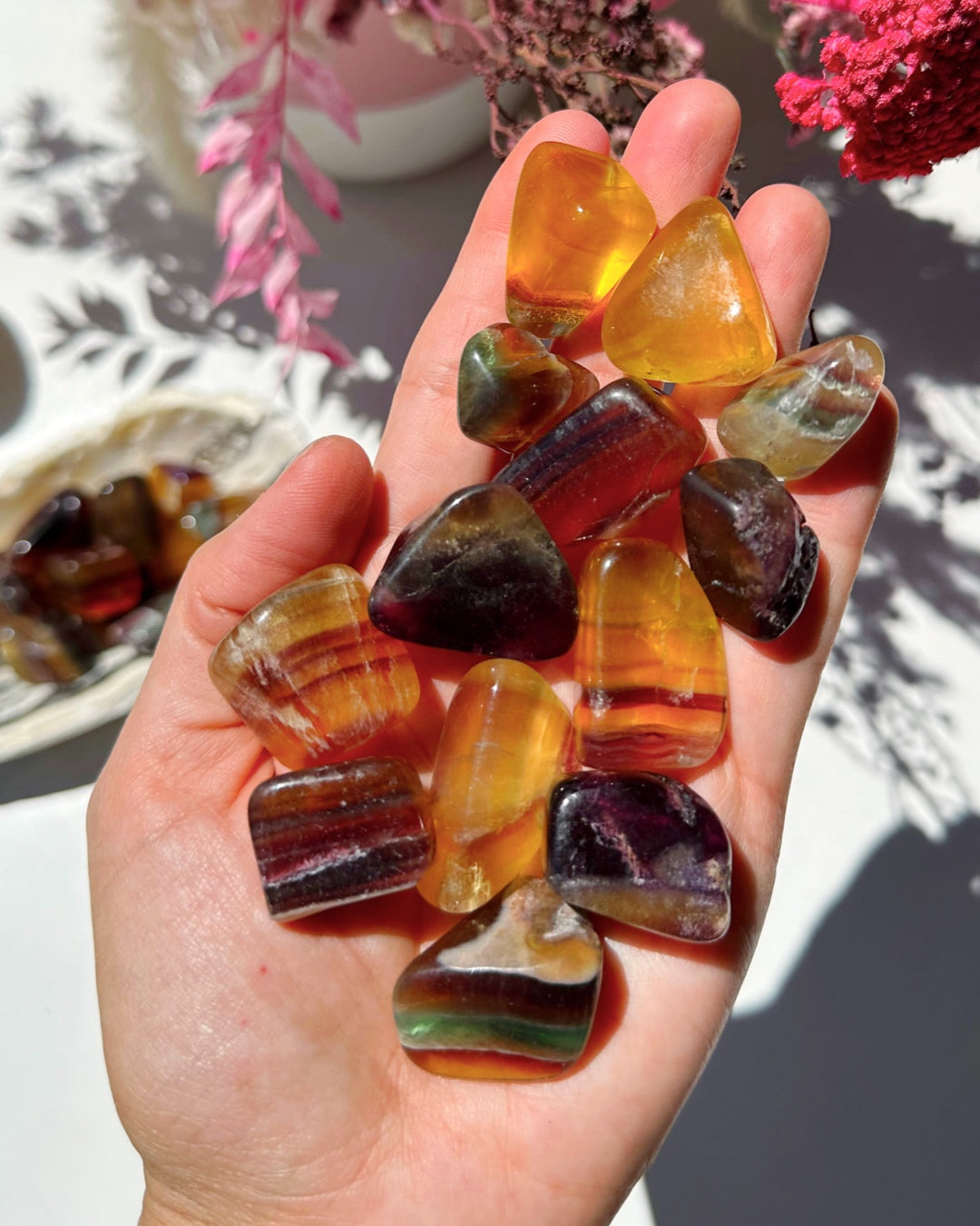 Old Stock Banded FluoriteTumbled Stones from Argentina - Baltic Mermaid