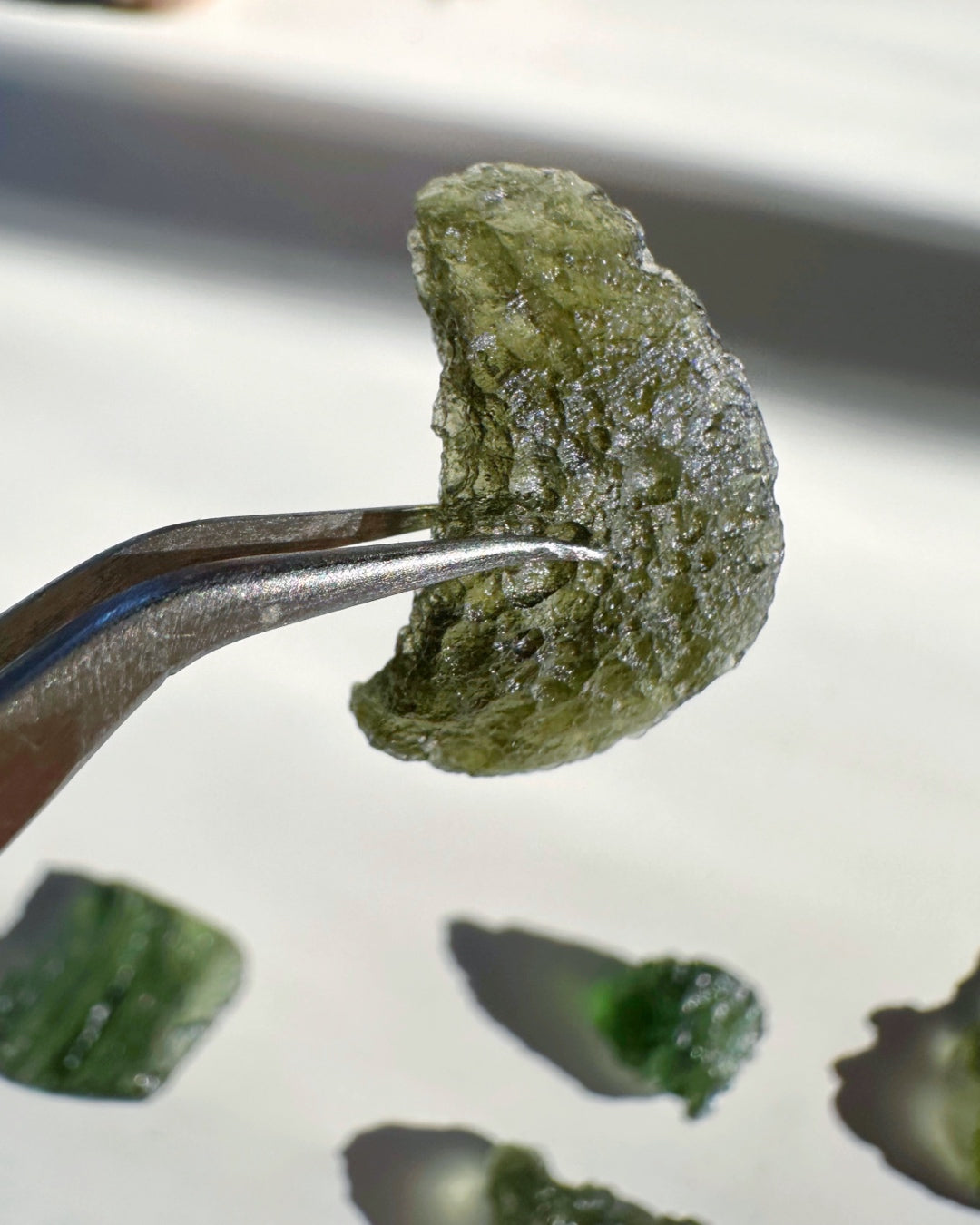 Chlum Moldavite w/ Rainbow #5 - AA - Baltic Mermaid