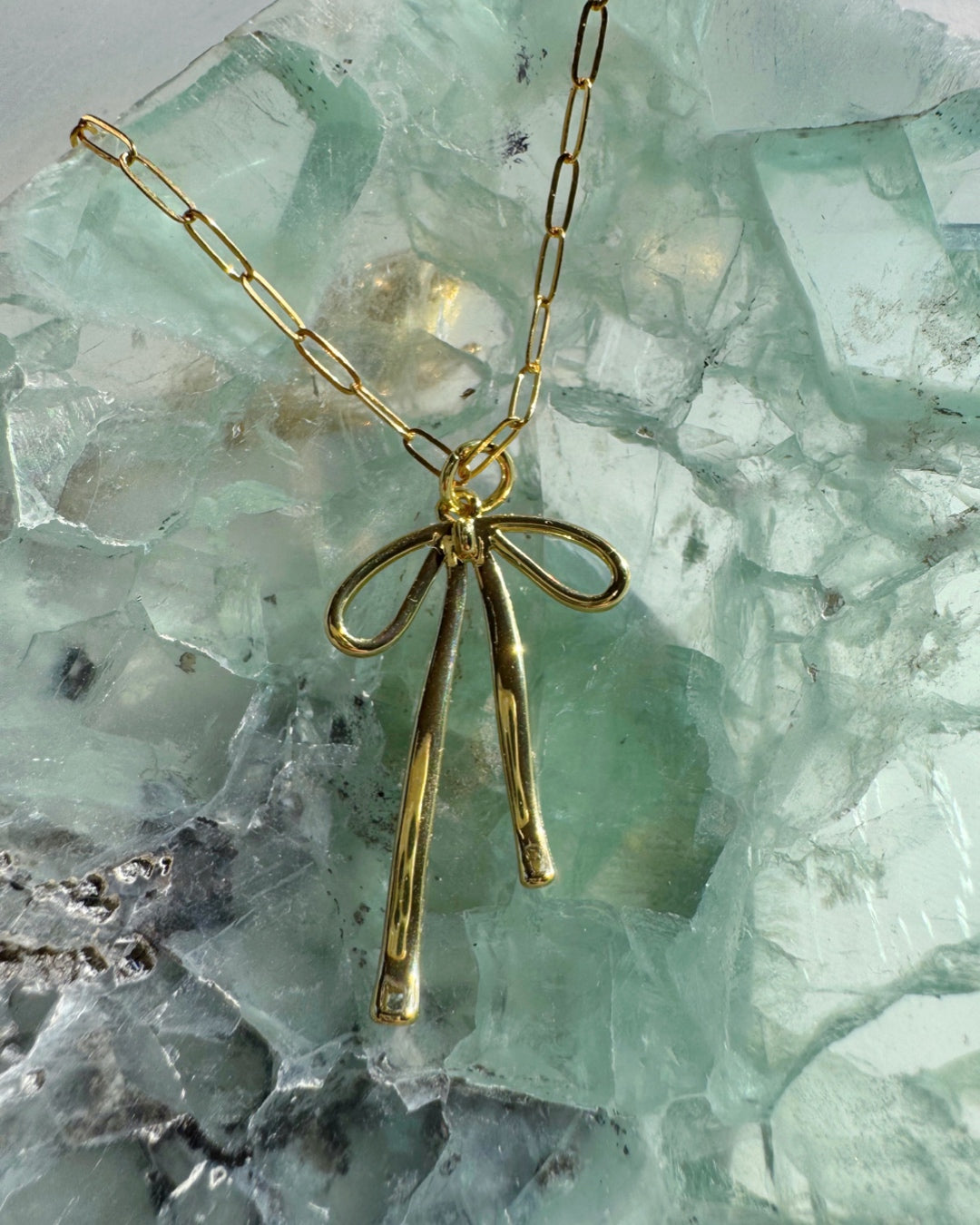 Dainty Bow Gold Filled Necklace - Baltic Mermaid