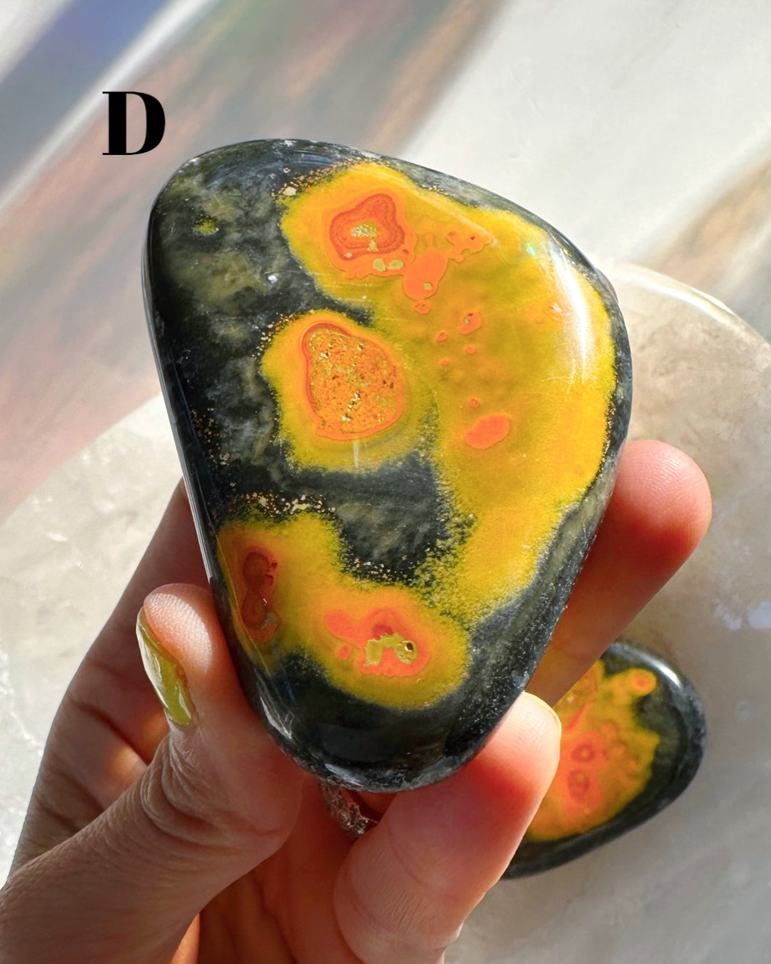 Bumblebee Jasper Palm Stones - Baltic Mermaid