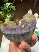 Amethyst Cluster w/ Calcite & Goethite from Uruguay Baltic Mermaid