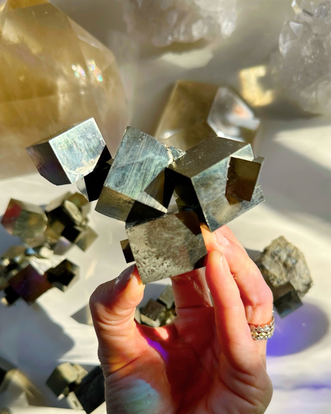 Pyrite Cube Cluster - AAA - Baltic Mermaid