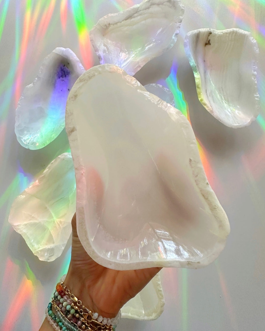 White Calcite Dish F - Baltic Mermaid