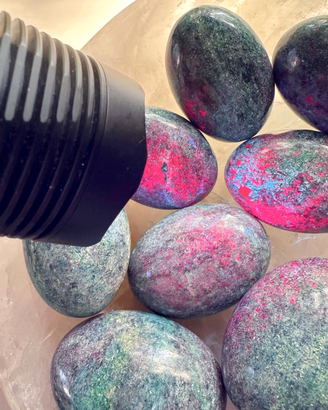 Ruby in Fuchsite with Blue Kyanite Palm Stones - Baltic Mermaid