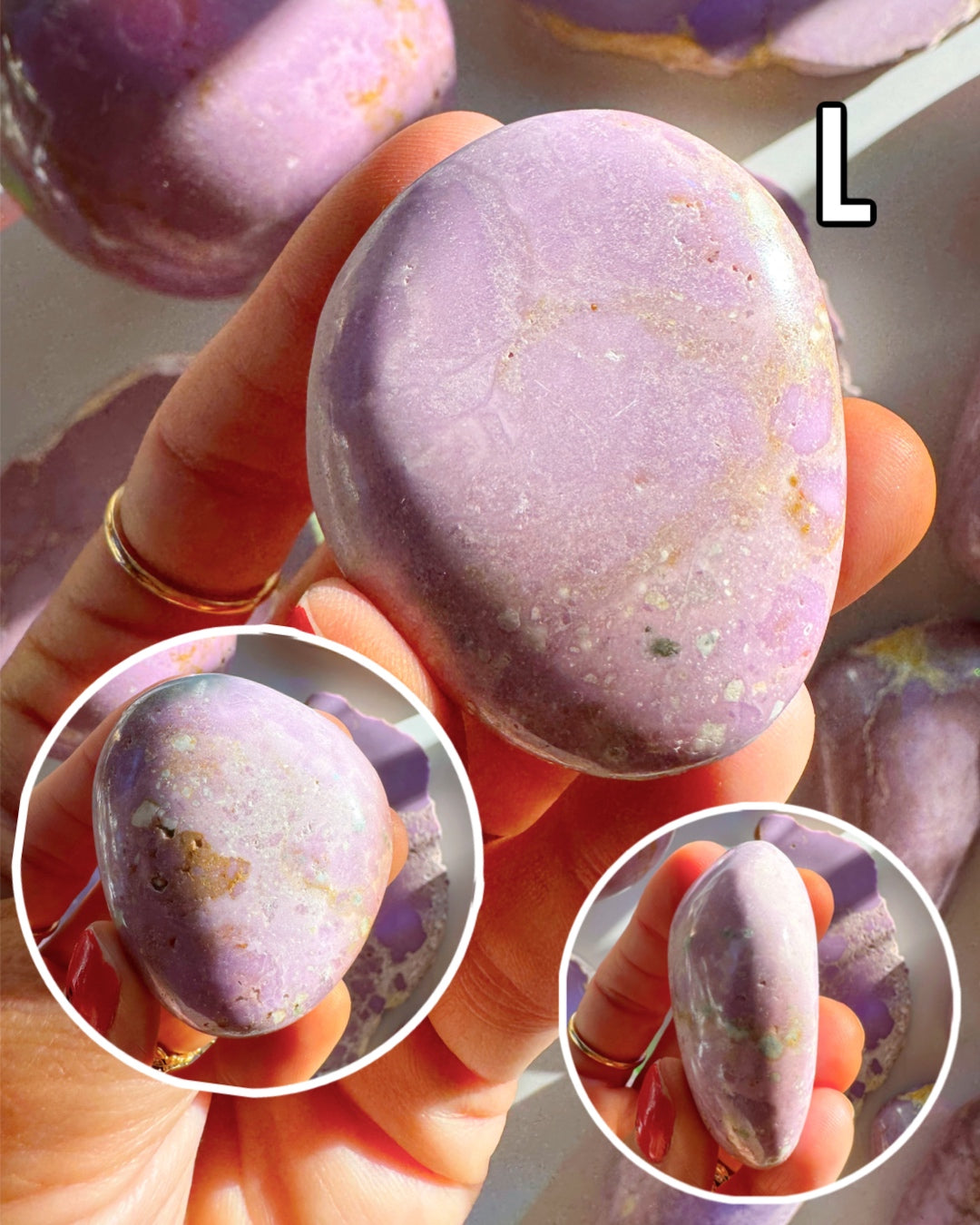 Phosphosiderite Palm Stones - AAA - Baltic Mermaid