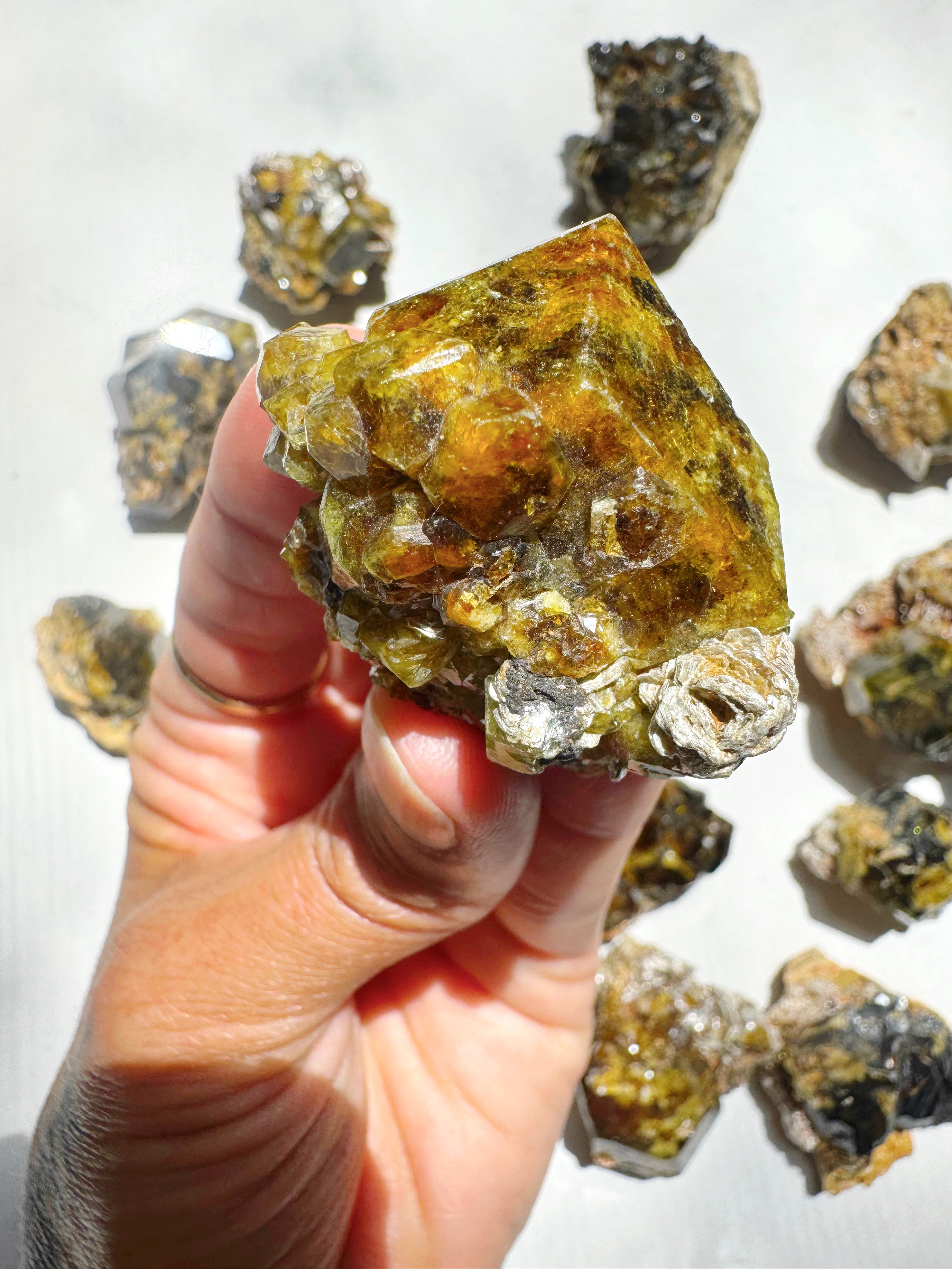 Rare Mali Green Grossular Andradite Garnet w/ Clinochlore AAA Quality Baltic Mermaid