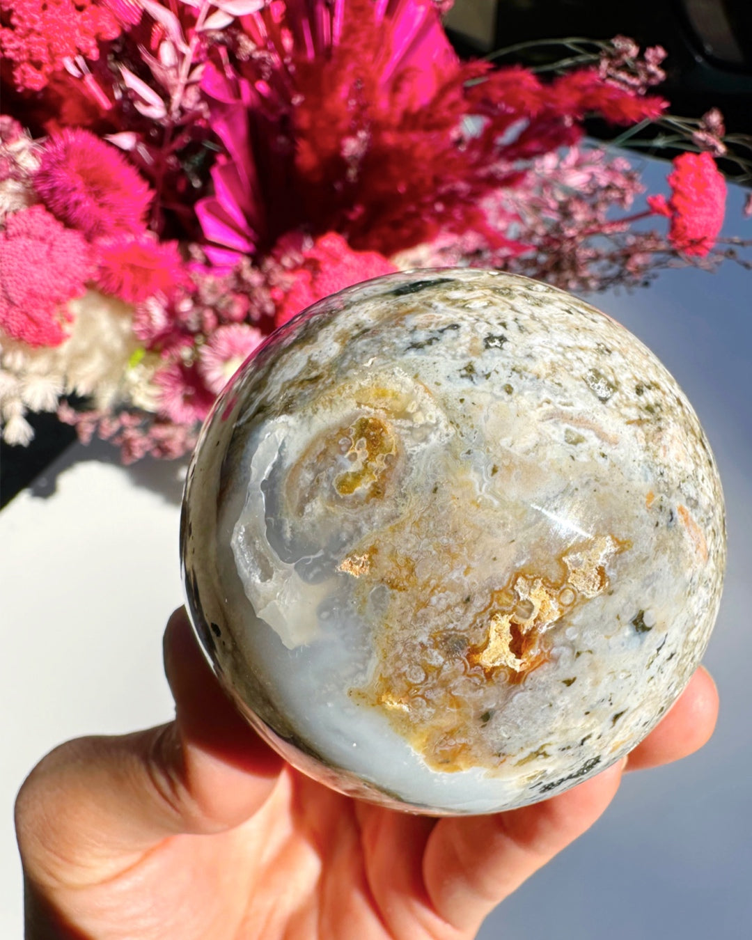 Ocean Jasper Sphere - Baltic Mermaid