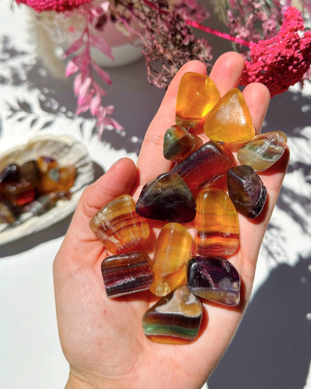 Old Stock Banded FluoriteTumbled Stones from Argentina - Baltic Mermaid