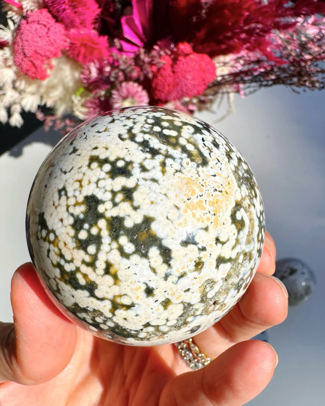 Ocean Jasper Sphere - Baltic Mermaid