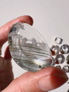 Intaglio Carved Love Birds in a the water Chlorite Quartz/Garden Quartz Cabochon Baltic Mermaid