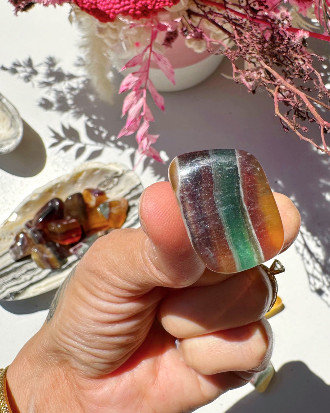 Old Stock Banded FluoriteTumbled Stones from Argentina - Baltic Mermaid