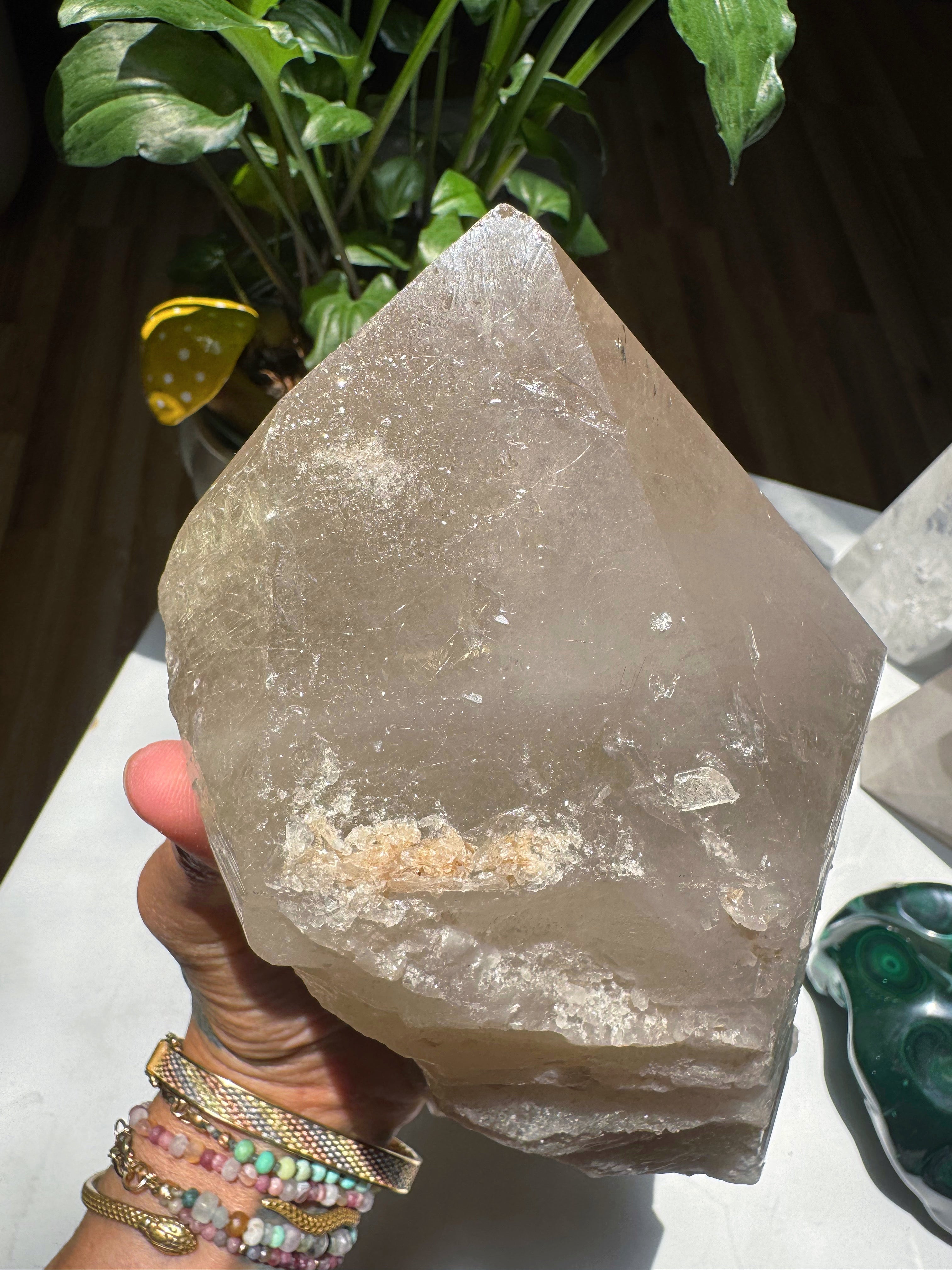 Large Rutilated Quartz Point from Brazil w/ Recordkeepers Baltic Mermaid